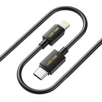 Кабель Luxe Cube USB - Lightning (M/M), 3А, 2 м, черный (8886888698445)
