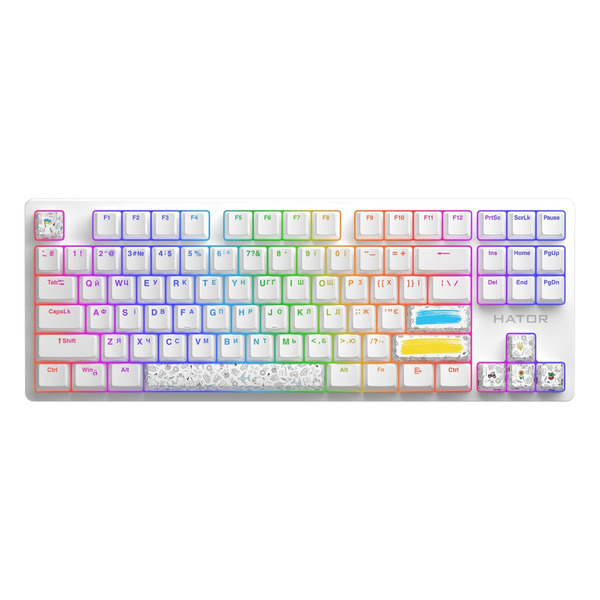 Набір кейкапів Hator PBT Keycaps Authentic Edition White (HTS-700)