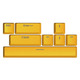 Набор кейкапов Hator PBT Keycaps Autograph Edition Sunny Yellow (HTS-715)