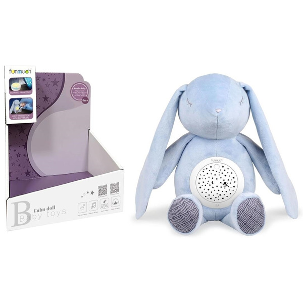 Игрушка-ночник Funmuch Кролик ушастый с вращающимся проектором и музыкой