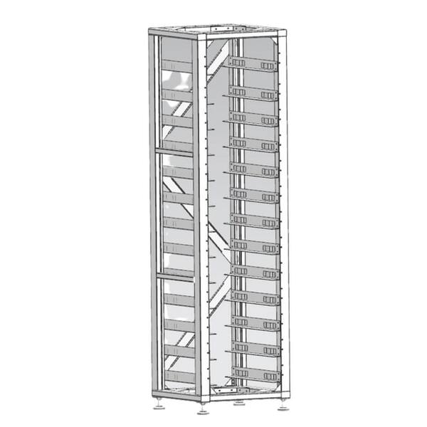 Стойка 19 60кВт (3U х 12+1мест) для BOS-GM5.1-серии Deye 3U-HRACK (составляющая комплекта)