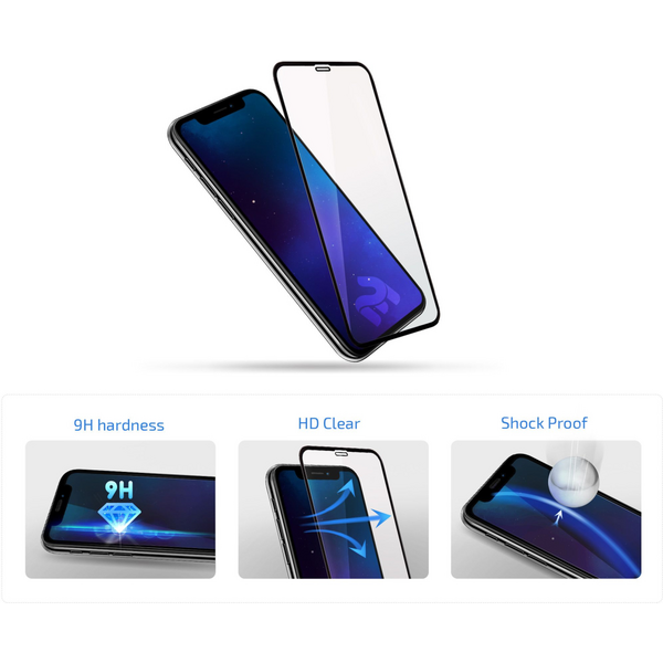 Захисне скло 2E для Apple iPhone 16 Plus(6.7), 2.5D FCFG, (1 Pack), чорна рамка