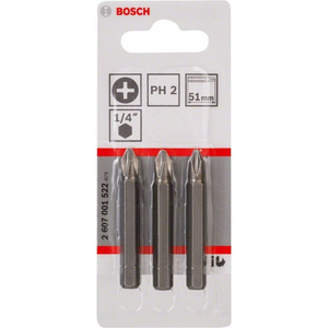 Біта Bosch Extra-Hart PH2, 51мм, 3шт (2.607.001.522)