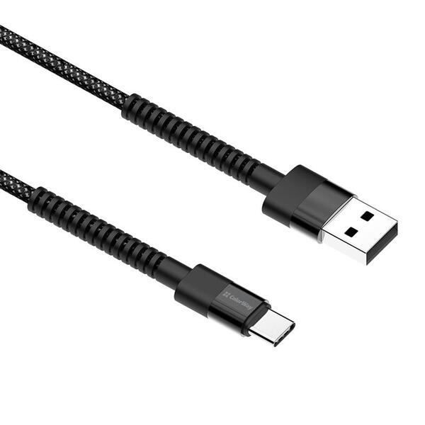 Кабель ColorWay USB - USB Type-C (M/M), 2.4 А, 1 м, Black (CW-CBUC063-BK)