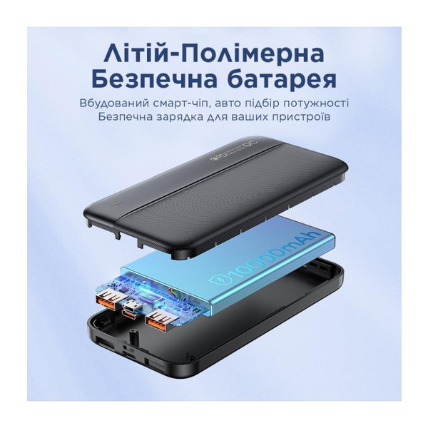 Внешний аккумулятор (Power Bank) Remax RPP-212 Tinyl 10000mAh Black (RPP-212)