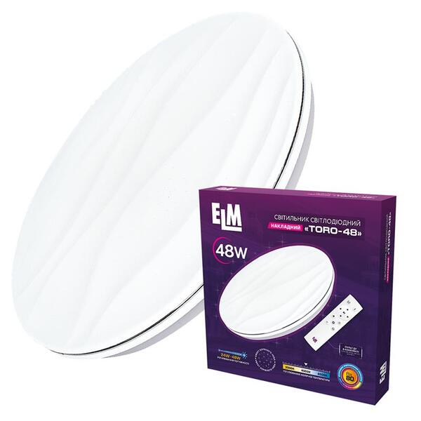 Светильник потолочный с пультом ДУ ELM Toro 48W 3000-6500К IP20 26-0117