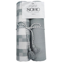 Кухонний текстиль SOHO Наб. руш. 40*60см бавовна 100% Silver 2шт.
