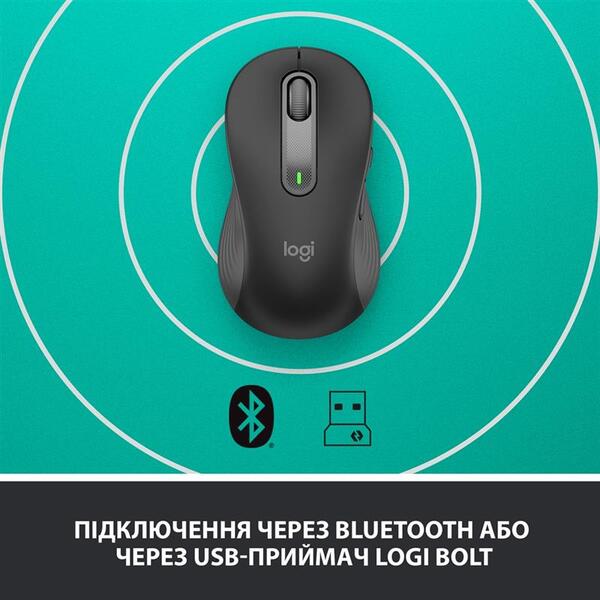 Мышь беспроводная Logitech Signature M650 L Left Graphite (910-006239)