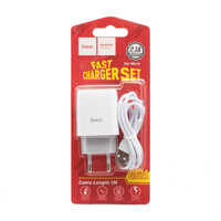 Мережевий зарядний пристрій Hoco C72A, Cable Micro, 5V, 2.1A White