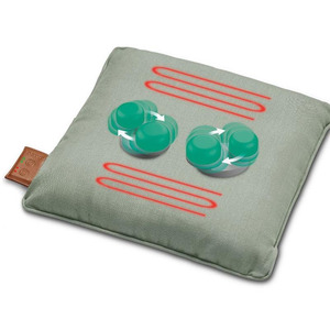 Масажная подушка Beurer для плечей, шеи, спины, ног, литий-ионный аккум., сменный чехол, серый