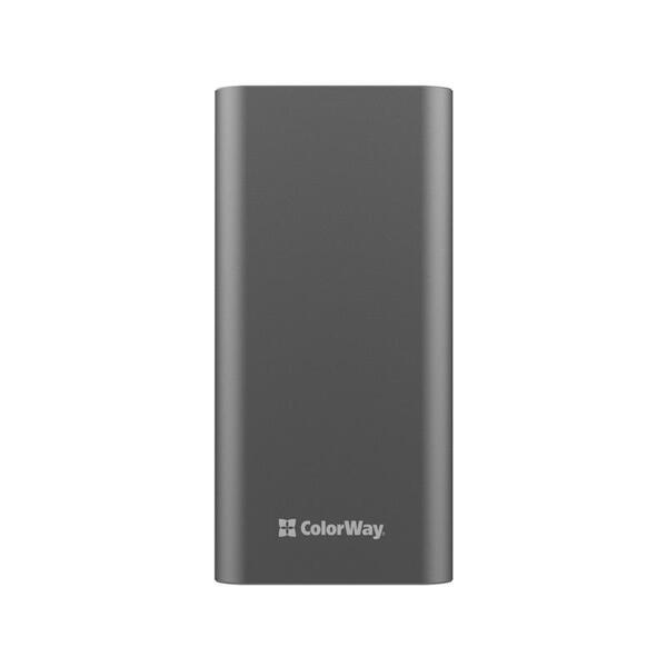 Зовнішній акумулятор (Power Bank) ColorWay 20000mAh Gray (CW-PB200LPH3GR-PDD)
