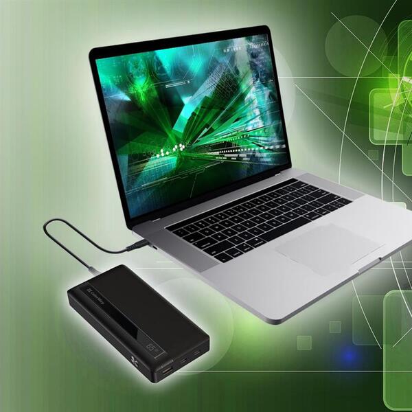 Внешний аккумулятор (Power Bank) ColorWay Powerful 20000mAh Черный (CW-PB200LPA3BK-PDD)