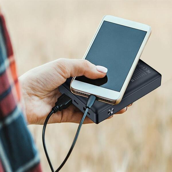 Внешний аккумулятор (Power Bank) ColorWay Powerful 20000mAh Черный (CW-PB200LPA3BK-PDD)