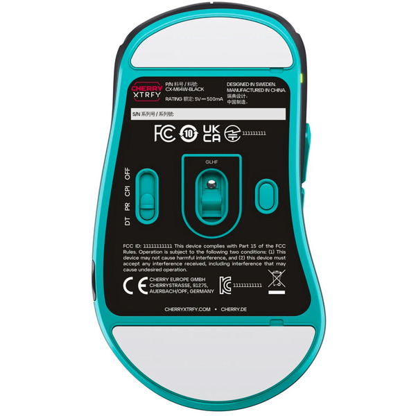 Миша Cherry Xtrfy M64 WL RGB Black CX-M64W-BLACK