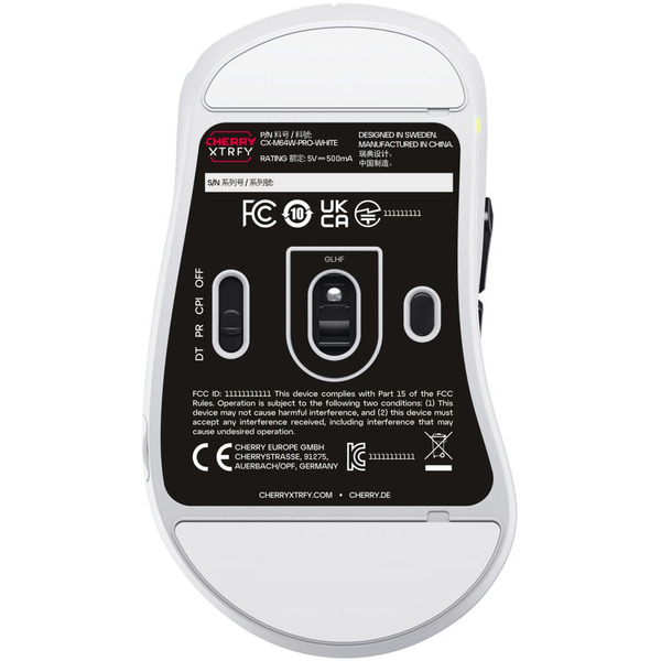 Миша Cherry XTRFY M64 8K WL RGB White CX-M64W-PRO-WHITE