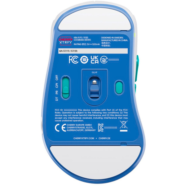 Миша Cherry Xtrfy M64 WL RGB White CX-M64W-WHITE