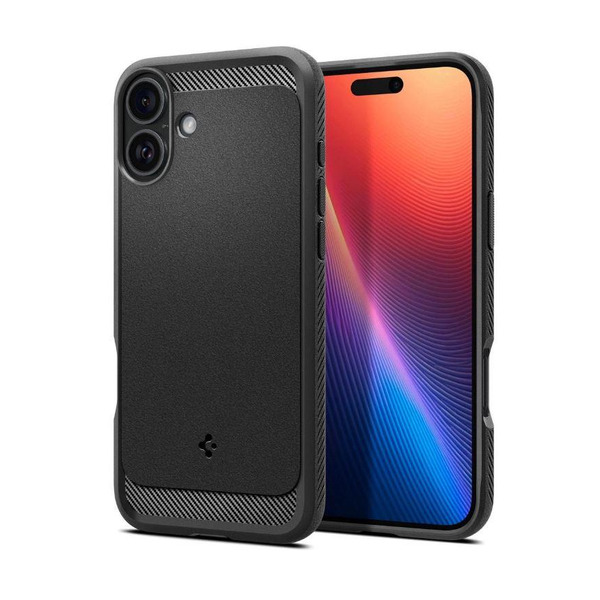 Чохол Spigen для iPhone 16, Rugged Armor MagFit, Matte Black
