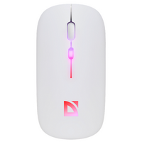 Миша DEFENDER (52998) Touch MM-997, 2.4+BT, RGB, 500mAh, WHITE, wireless, silent