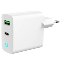 Мережевий зарядний пристрій Gembird TA-UC-PDQC20L-W-01 1 USB-A + 1 Type-C (PD20Вт + QC3.0 18Вт)