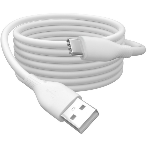 Кабель USB-A > USB-C DIGITUS, 1м, USB 2.0, 60W, силиконовый, белый