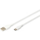 Кабель USB-A > USB-C DIGITUS, 1м, USB 2.0, 60W, силіконовий, білий