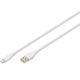 Кабель USB-A > Lightning DIGITUS для заряджання/синхронізації, 2м, USB 2.0, 12W, силіконовий, білий