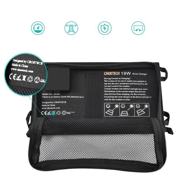Сонячний зарядний пристрій Choetech SC001