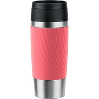 Термочашка Tefal Travel Mug Classic Twist, 360мл, нержавіюча сталь, кораловий (N2024410)
