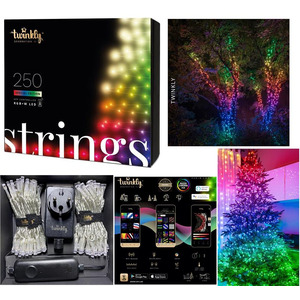 Гірлянда Smart LED Twinkly Strings RGBW 250, Gen II, IP44, 20м, кабель прозорий