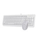 Комплект (клавиатура, мышь) A4Tech F1512 White