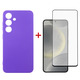 Чехол-накладка Dengos для Samsung Galaxy S24 SM-S921 Purple (DG-KM-102) + защитное стекло