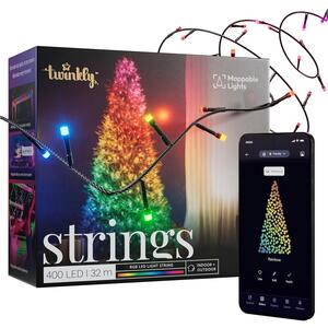 Smart LED Гірлянда Twinkly Dots 400 RGB LED Lights String Black Wire Plug (TWD400STP-BEU)