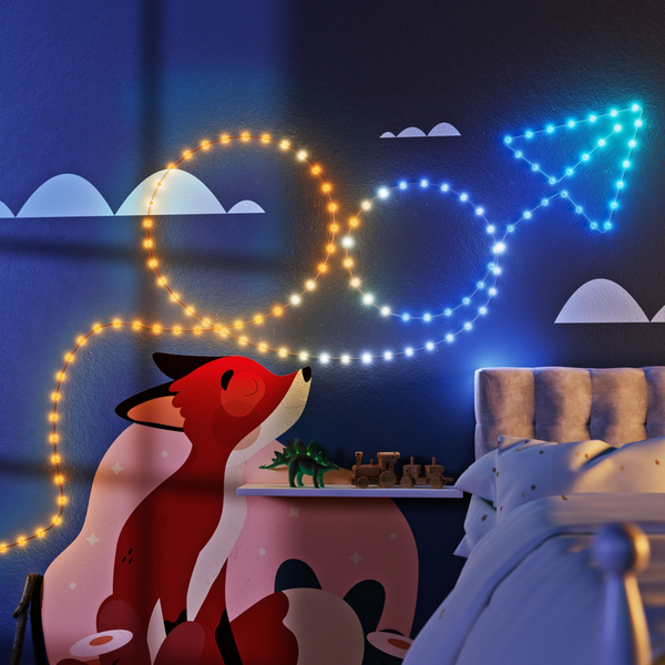 Smart LED Гірлянда Twinkly Strings USB 200 Star-shaped RGB LEDs, Green Wire, USB-C (TWKS200RGB-G)