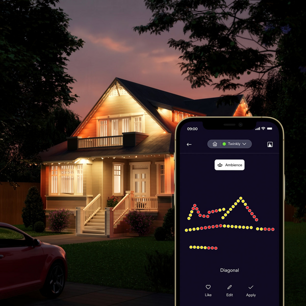 Smart LED Гірлянда Twinkly Permanent Light 72 RGB LED String, White Wire, Plug F (TWPL072STP-TEU)