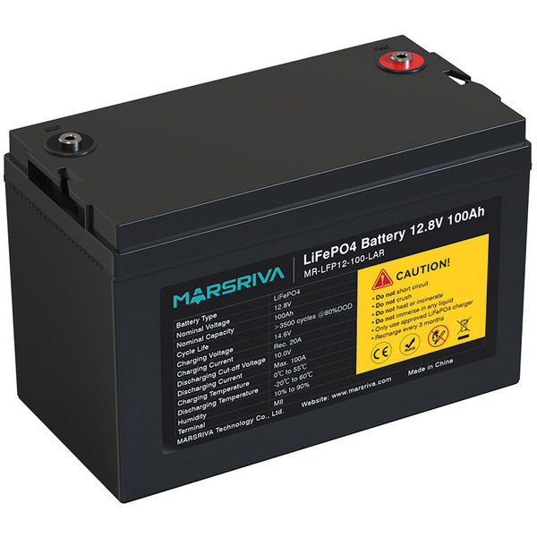 Акумуляторна батарея Marsriva LiFePo4, 12,8 V/100Ah