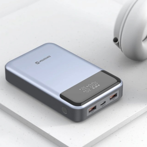 Зовнішній акумулятор (Power Bank) Swissten 20000mAh 100W Black/Silver (8595217483781)