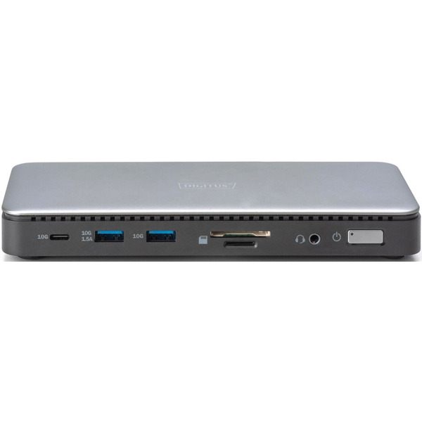 Док-станція DIGITUS USB-C> 2xHDMI, DP, 2xUSB-A, USB-C, SD, MicroSD, RJ54, DC, Audio (DA-70917)