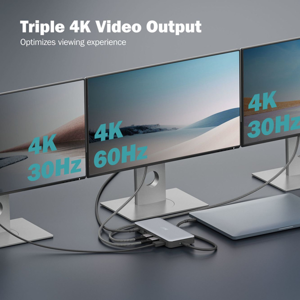 Док-станція DIGITUS USB-C> 2xHDMI, DP, 2xUSB-A, USB-C, SD, MicroSD, RJ54, DC, Audio (DA-70917)