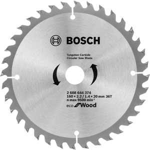 Диск пиляльний Bosch Bosch Eco for Wood 160x2.2x20-36T (2.608.644.374)