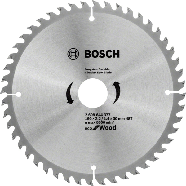 Диск пиляльний Bosch Eco for Wood 190x2.2x30-48T (2.608.644.377)