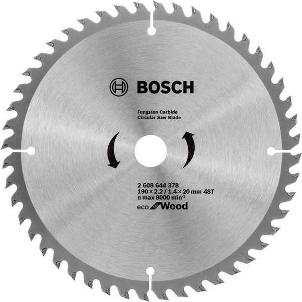 Диск пиляльний Bosch Bosch Eco for Wood 190x2.2x20-48T (2.608.644.378)