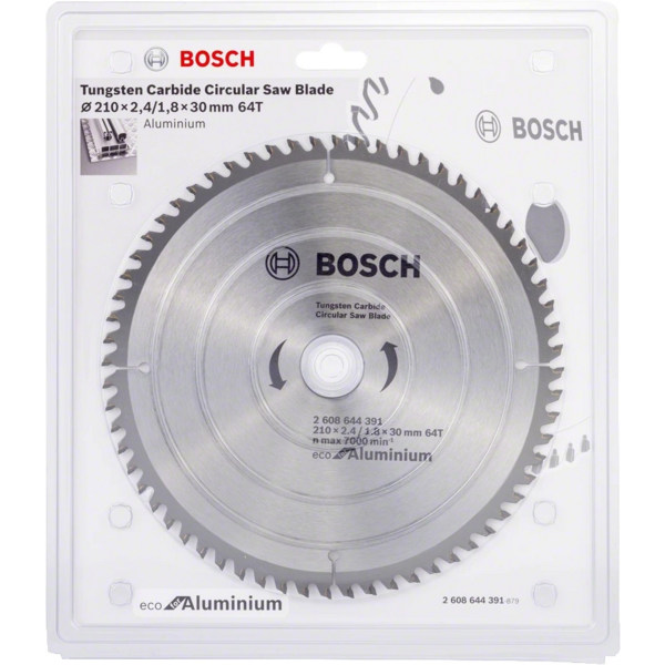 Диск пиляльний Bosch Eco for Aluminium 210x2.4x30-64T (2.608.644.391)