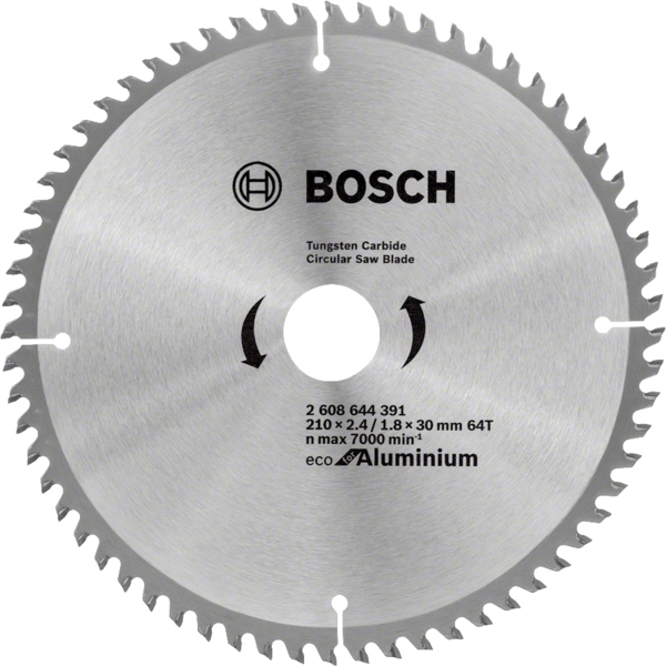 Диск пиляльний Bosch Eco for Aluminium 210x2.4x30-64T (2.608.644.391)