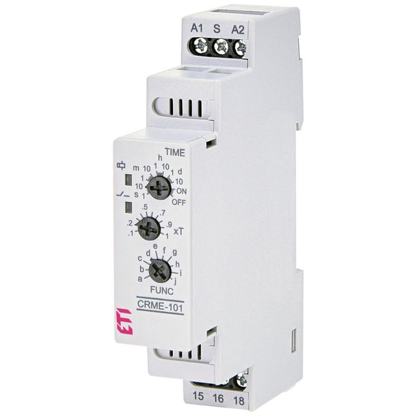 Багатофункціональне реле часу ETI, CRME-101 (12-240V AC/DC, 1x16A, AC1) (2471557)