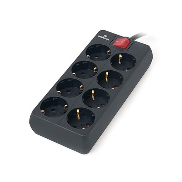 Фільтр живлення REAL-EL RS-8 Protect 1.8 м Black