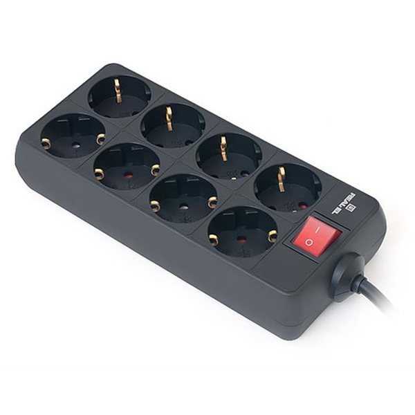 Фільтр живлення REAL-EL RS-8 Protect 1.8 м Black