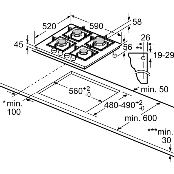 Варильна поверхня газова Siemens EN6B6NP40R