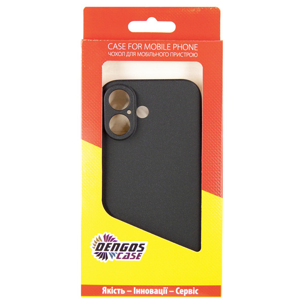 Чохол Dengos Carbon для Apple iPhone 16 Black DG-TPU-CRBN-208