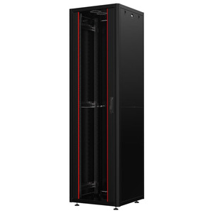 Шафа MIRSAN 19", 12U, GTN SERVER, склянні двері, 600x800 мм, максимально 1000 кг, чорна