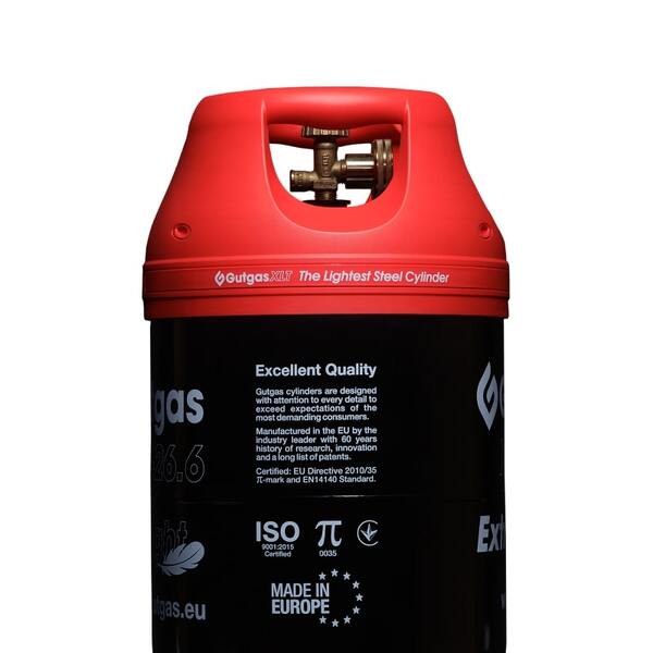 Балон газовий сталевий Gutgas Ragasco ExtraLight XLT-26.6, 26.6л, 30бар, вентиль KLF, 7.3кг